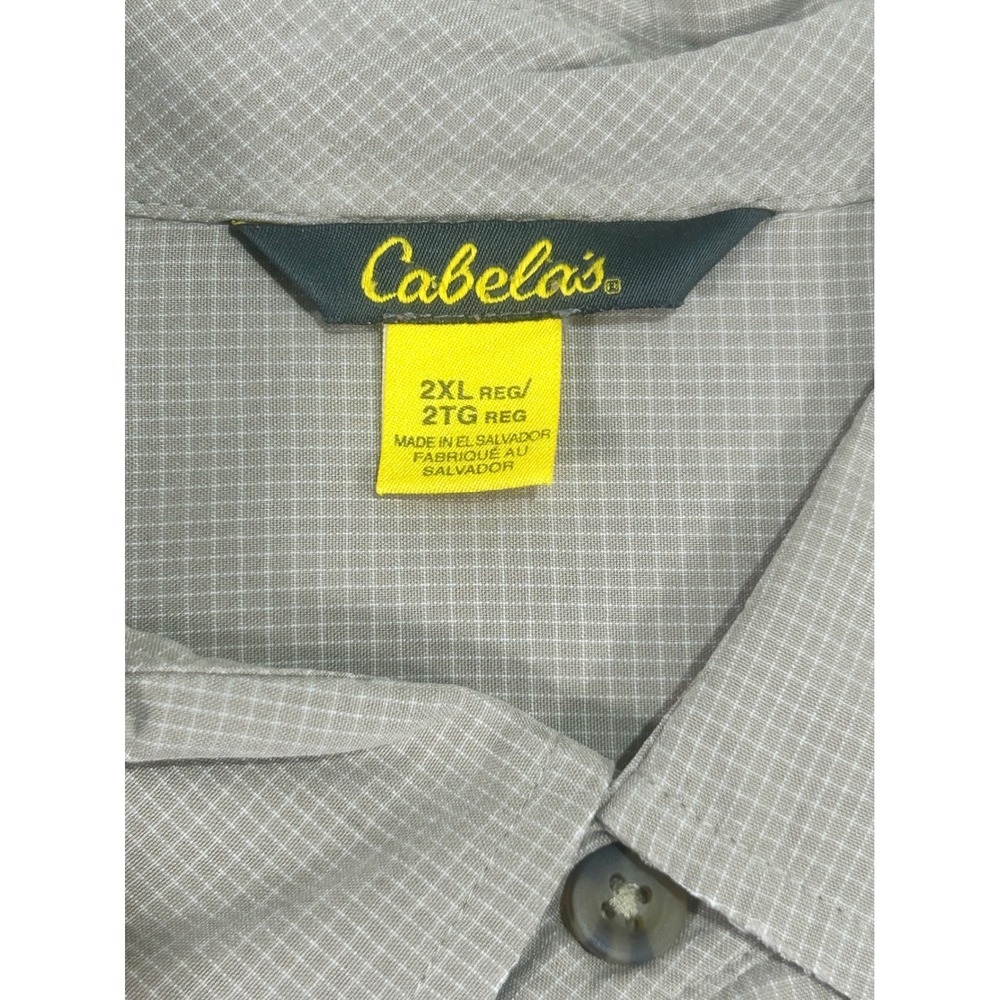 Cabelas Lot of 2 Mens 2XL Reg Plaid Short Sleeve Button‎ Up Shirt Casual Outdoor - Picture 5 of 12